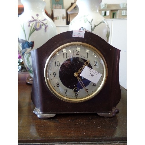 359 - VINTAGE BAKELITE MANTLE CLOCK BY SMITHS-ENFIELD.