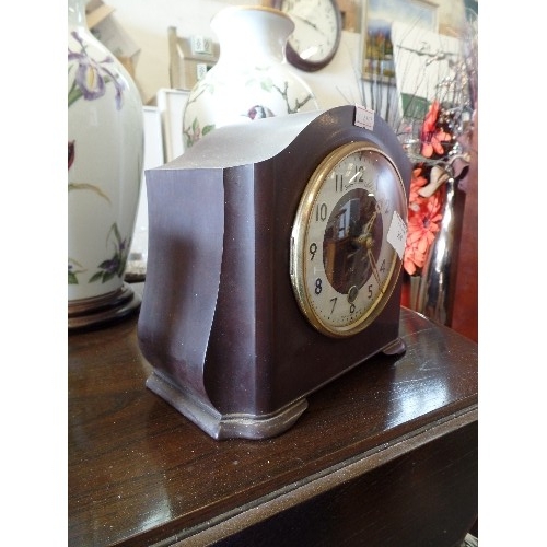 359 - VINTAGE BAKELITE MANTLE CLOCK BY SMITHS-ENFIELD.