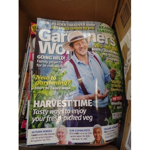 376 - BOX FULL OF GARDENERS WORLD, AMATEUR GARDENING, GARDEN NEWS, AND OTHER RELATED MAGAZINES.