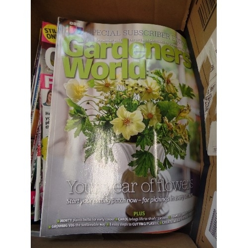 376 - BOX FULL OF GARDENERS WORLD, AMATEUR GARDENING, GARDEN NEWS, AND OTHER RELATED MAGAZINES.