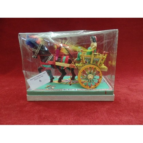 6 - VINTAGE SICILIAN FOLK ART HORSE & CART BY GIDI'S - CIRCA 1960'S - BVERY GOOD CONDITION WITH ORIGINAL... 