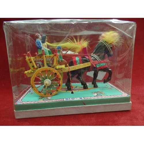 6 - VINTAGE SICILIAN FOLK ART HORSE & CART BY GIDI'S - CIRCA 1960'S - BVERY GOOD CONDITION WITH ORIGINAL... 