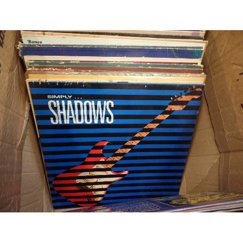 347 - 2 LARGE BOXES FULL OF LP RECORDS. INC THE SHADOWS, JIM REEVES, BEACH BOYS ETC