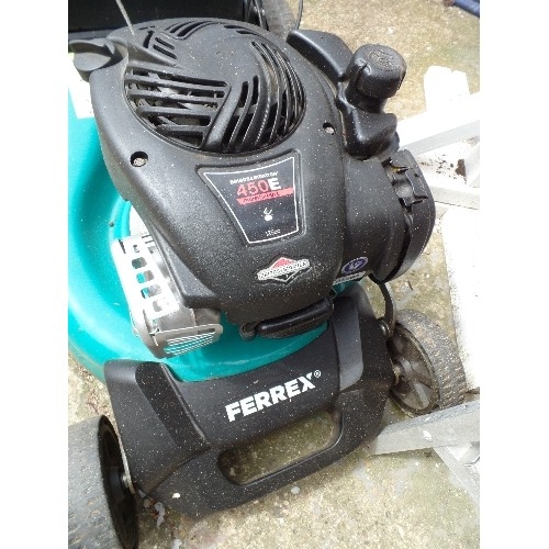 475 - FERREX PETROL LAWN MOWER WITH BRIGGS AND STRATTON 450E MOTOR