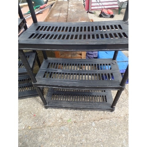 479 - BLACK PLASTIC 'ELDIR' SHELVING UNIT, APPROX 6FT HIGH