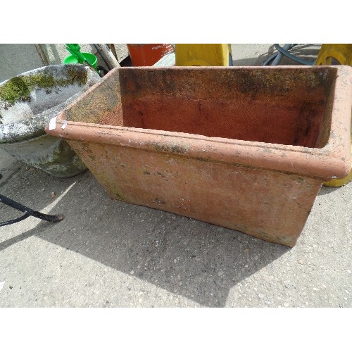 483 - VINTAGE TERRACOTTA TROUGH PLANTER