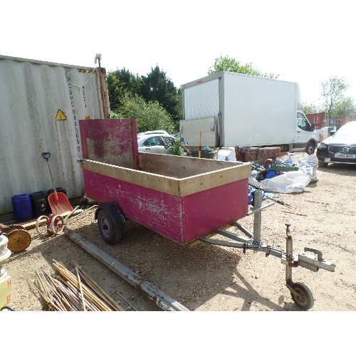 550 - STANDARD TRAILER WITH NUMBER PLATE BOARD AND CABLE REAR RAMP CONSTRUCTION 3/4 PLY VERY SOLID INTERNA... 