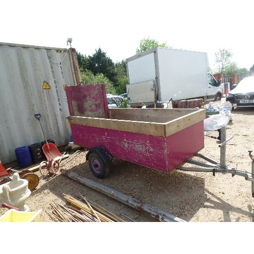 550 - STANDARD TRAILER WITH NUMBER PLATE BOARD AND CABLE REAR RAMP CONSTRUCTION 3/4 PLY VERY SOLID INTERNA... 