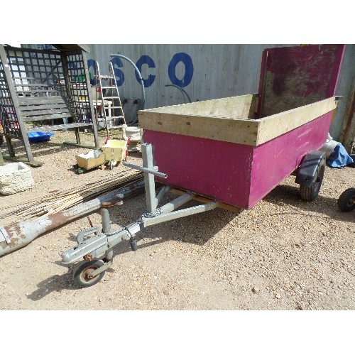 550 - STANDARD TRAILER WITH NUMBER PLATE BOARD AND CABLE REAR RAMP CONSTRUCTION 3/4 PLY VERY SOLID INTERNA... 