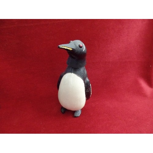 4 - THREE VINTAGE HARD PLASTIC PENGUINS WITH NODDING HEADS