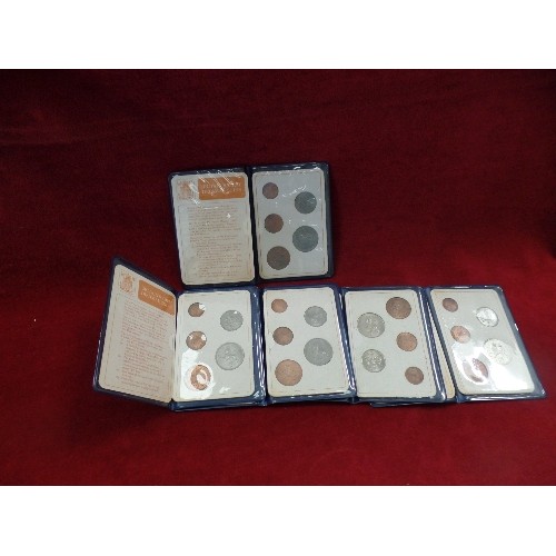 29A - FIVE SETS OF BRITAIN'S FIRST DECIMAL COINS