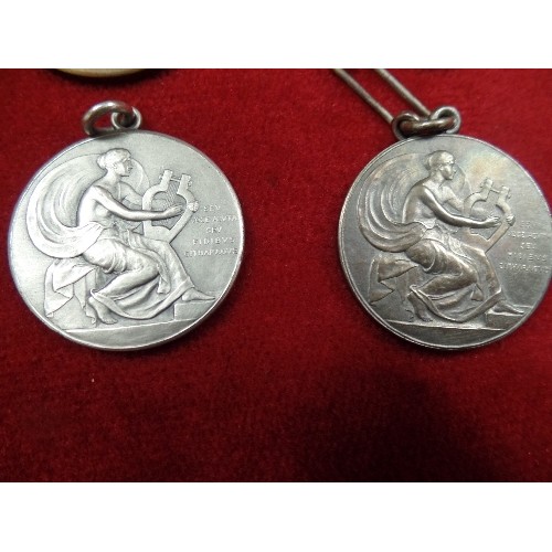 34 - FOUR 1920'S AND 1930'S MEDALS ISSUED FOR STRATFORD AND EAST LONDON MUSICAL FESTIVAL - 3 IN SILVER ME... 