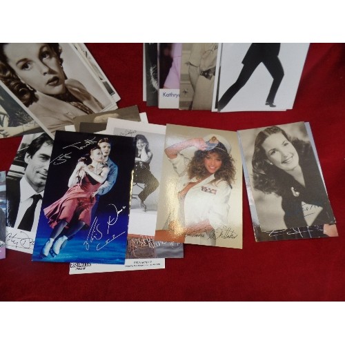 Collection Of Signed Photographic Postcards Of Film Stars And