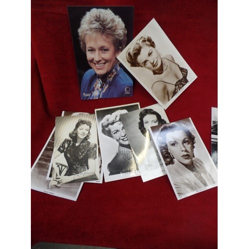 Collection Of Signed Photographic Postcards Of Film Stars And