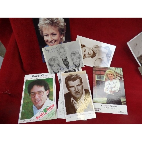 131 - COLLECTION OF SIGNED PHOTOGRAPHIC POSTCARDS OF FILM STARS AND CELEBRITIES. INCLUDES GREER GARSON, VI... 