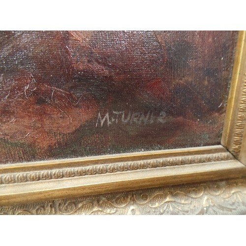 151 - TWO EARLY 20TH CENTURY ORIGINAL OIL PAINTINGS ON BOARD, OF ROSES, SIGNED M TURNER - BOTH IN ANTIQUE ... 