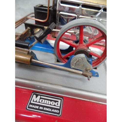 244 - VINTAGE MAMOD STEAM ENGINE WITH FLYWHEEL