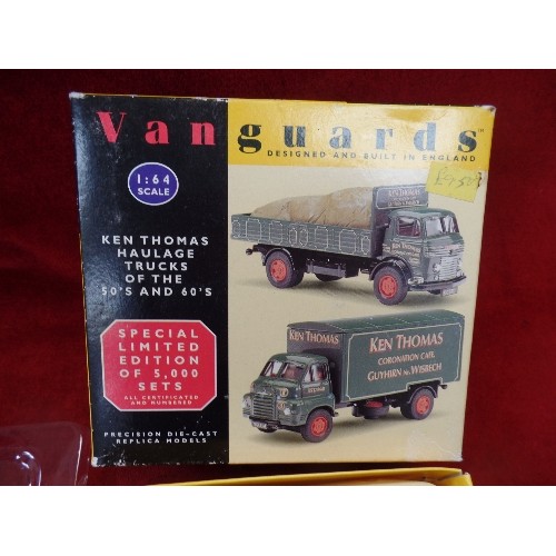 238 - VANGUARDS 1:64 SCALE KEN THOMAS HAULAGE TRUCK, LIMITED EDITION PRECISION DIE-CAST - IMMACULATE CONDI... 