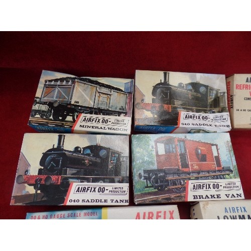 237 - COLLECTION OF SEVEN VINTAGE AIRFIX 00 GAUGE SCALE MODELS OF ROLLING STOCK INCLUDING LOWMAC B.R. 14 T... 