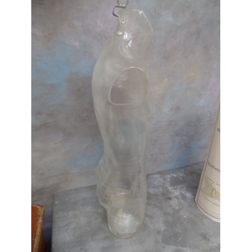 205 - FULL SIZE CLEAR PLASTIC MALE TORSO MANNEQUIN