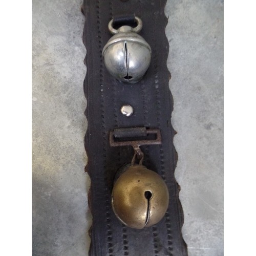 338 - A RARE CROTAL BELL STRAP - THE BELLS WITH DIFFERENT MARKINGS 