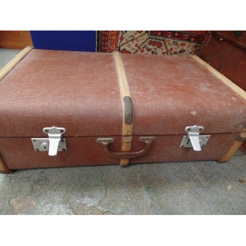 144 - TWO VINTAGE TRUNKS INCLUDING AN EDWARDIAN  