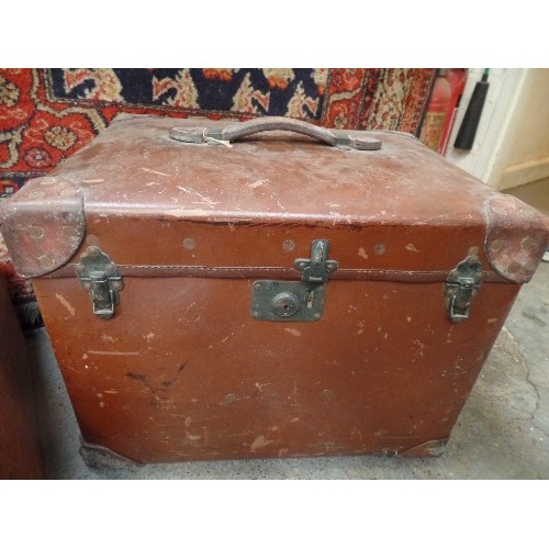 144 - TWO VINTAGE TRUNKS INCLUDING AN EDWARDIAN  