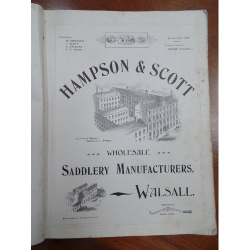 405 - HAMPSON & SCOTT'S EQUINE ALBUM, CIRCA 1900 - PROFUSELY ILLUSTRATED WITH BRASSES, BRIDLES, SADDLES, C... 