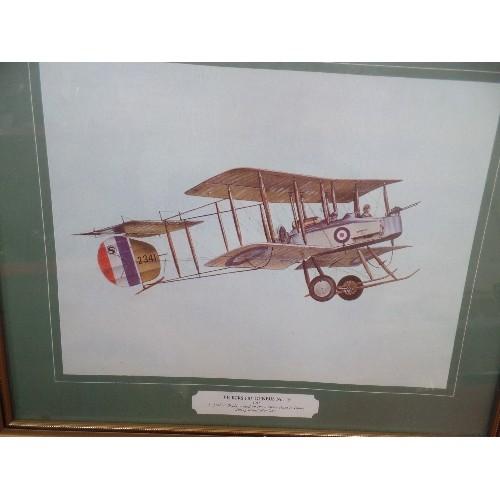 101 - TWO FRAMED PRINTS OF WW1 AIRCRAFT INCLUDING VICKERS FB5 GUNBUS No 19 OF 1915