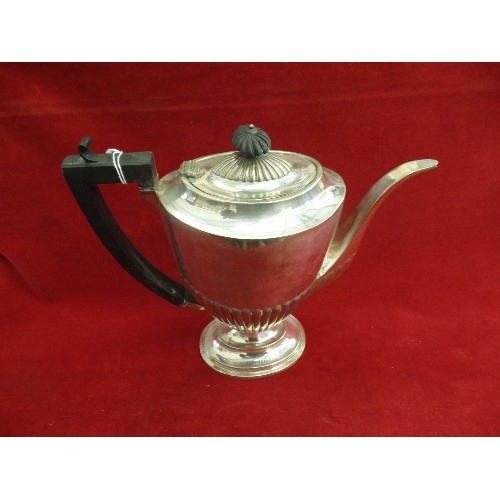 70 - TALL SILVER-PLATED TEAPOT.
