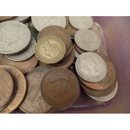 94 - TUB OF MIXED OLD COINS - 10p,5p, 2p £1