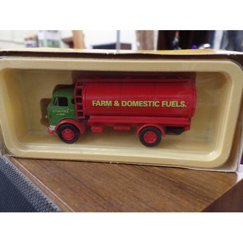 234 - 2 X VANGUARDS DIE-CAST 50'S/60'S COMMERCIAL VEHICLES. A FARM & DOMESTIC FUELS TANKER, & AN EVER-READ... 