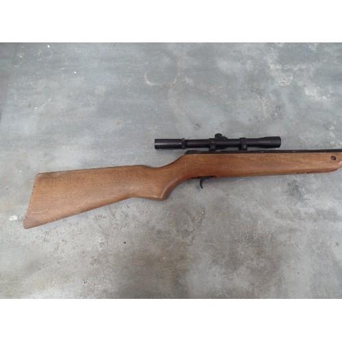83 - BSA METEOR AIR RIFLE WITH BEECH STOCK AND SCOPE