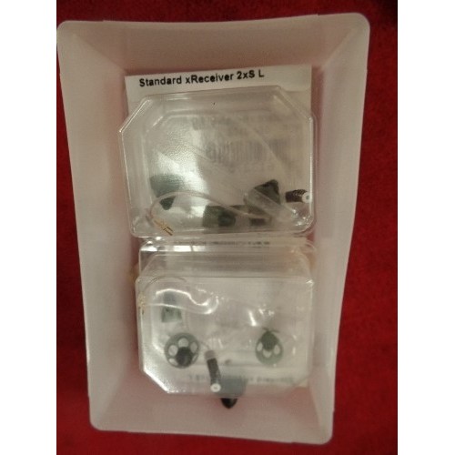 119 - COLLECTION OF NEW HEARING AID PARTS, ALL NEW IN BOXES, SNAP FIT RECEIVERS