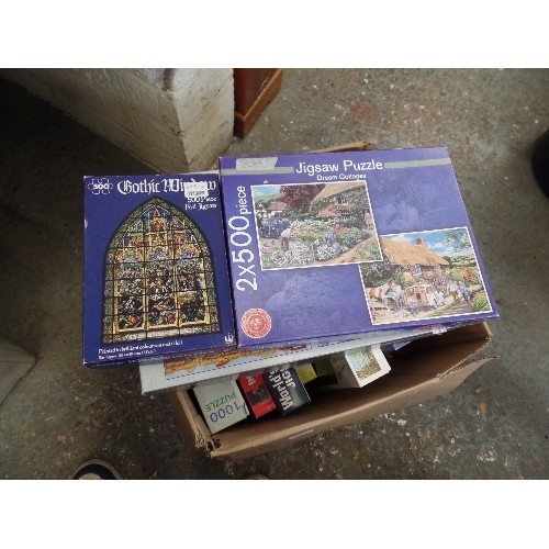 154 - STACK OF GOOD JIGSAW PUZZLES. INC A MILLENIUM LIMITED EDITION, SHOWING 3 PANORAMIC IMAGES OF THE SAM... 