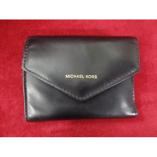 217 - 'MICHAEL KORS' BLACK WALLET PURSE.