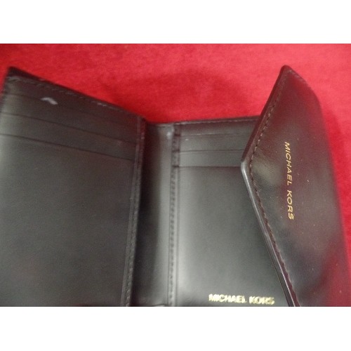 217 - 'MICHAEL KORS' BLACK WALLET PURSE.