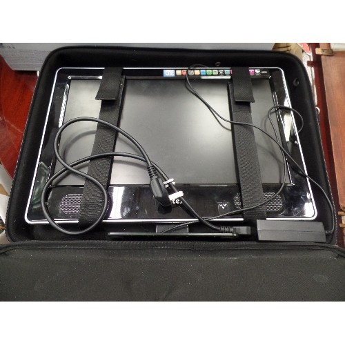 550 - PORTABLE TV AVTEX  WITH CARRY BAG AND LEADS