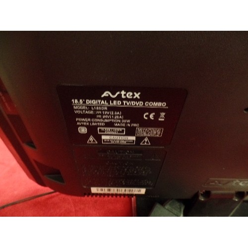 550 - PORTABLE TV AVTEX  WITH CARRY BAG AND LEADS