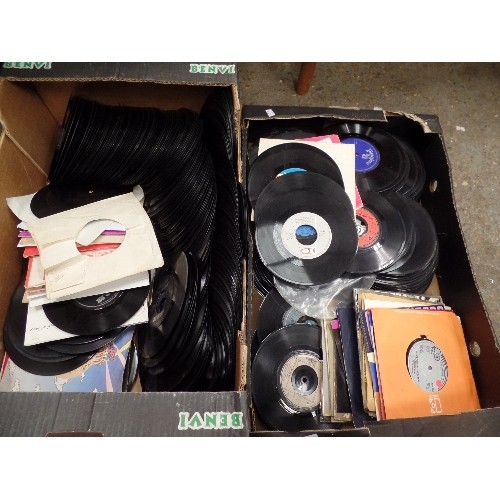 560 - 2 X BOXS OF 45 SINGLE RECORDS - THE PARTRIDGE FAMILY, ADAM AND THE NTS JACKY WILSON, ANDY GIBB ETC