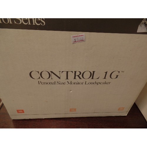 562 - PAIR OF JBL CONTROL 1G MONITER SPEAKERS, BOXED