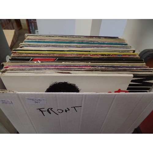 563 - BOX OF LP RECORDS -  MICHAEL JACKSON BAD AND THRILLER,  STEVIE WONDER, LISA STANSFIELD, MONTY PYTHON... 