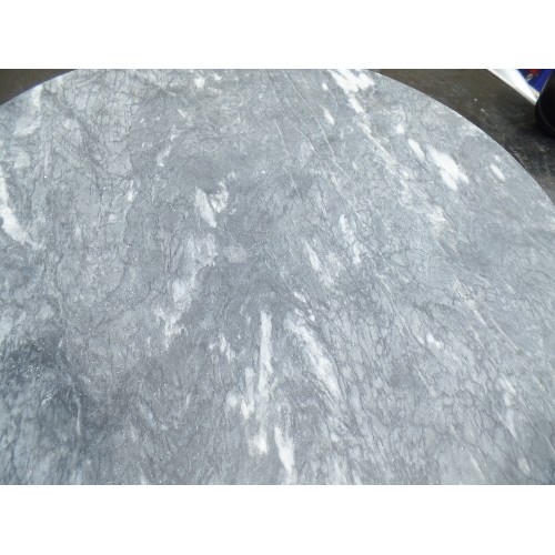 643 - ROUND GREY MARBLE TABLE TOP