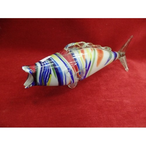 3 - MURANO END OF DAYS GLASS FISH 35CM