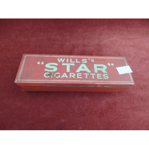 18 - VINTAGE WILL'S STAR CIGARETTES ADVERTISING TIN WITH DOMINOES