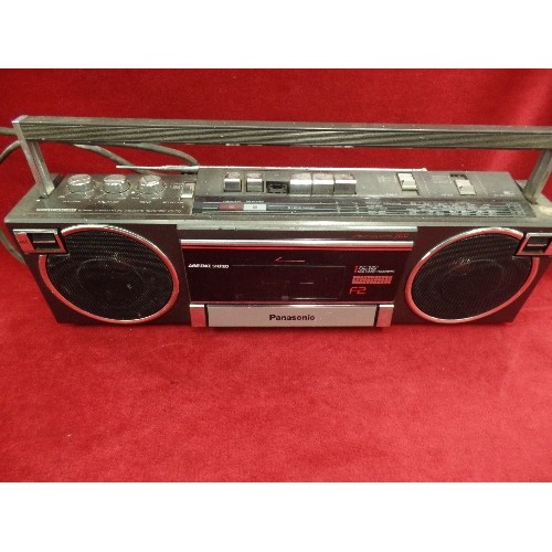 77 - RETRO PANASONIC  STEREO RADIO CASSETTE RECORDER WITH MANUAL