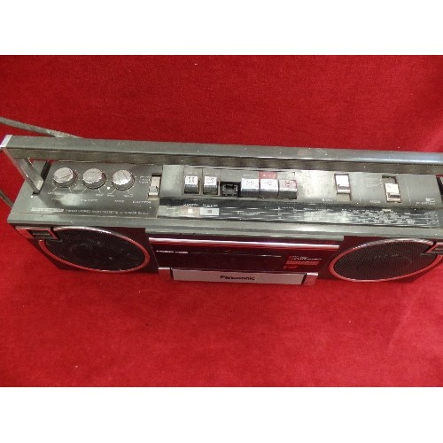 77 - RETRO PANASONIC  STEREO RADIO CASSETTE RECORDER WITH MANUAL