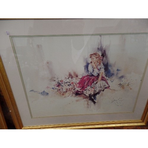 113 - SET OF 3 LARGE FRAMED PRINTS - BY GORDON KING
1. MY FAIR LADY 2.  LADY IN RED 3.  FRIENDS