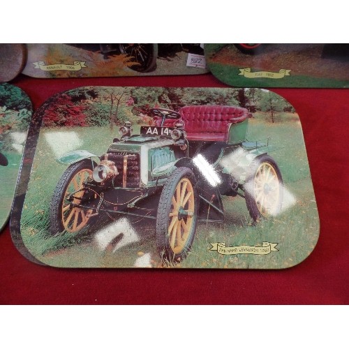 88 - SET OF 6 SMALL RETRO 'VINTAGE CAR THEMED' PLACE MATS.