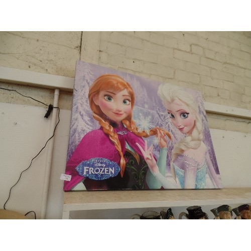 98 - LARGE DISNEY 'FROZEN' WALL CANVAS.